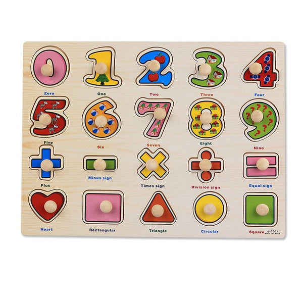 Baby Toys Montessori wooden Puzzle/Hand Grab Board Set