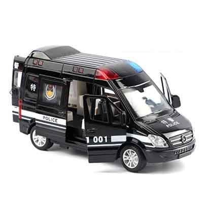 1:32 Hospital Rescue Ambulance Police Metal Cars