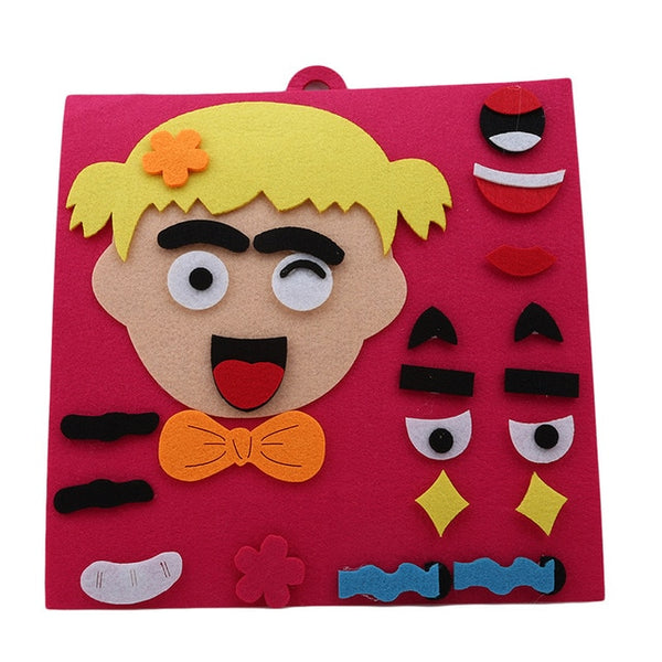 1Set 3D Parents And Kids Five Sense Organs
