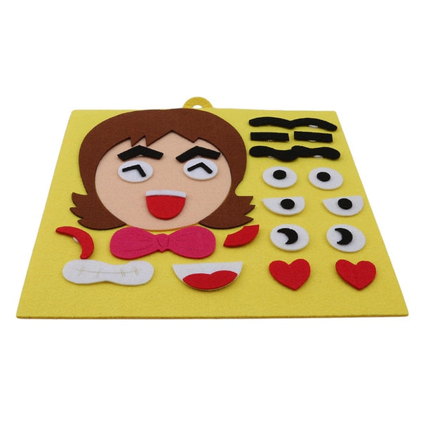 1Set 3D Parents And Kids Five Sense Organs